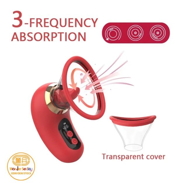 Detail-10 tongue vibrator Nipple Vagina Clit Stimulator