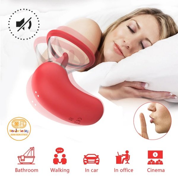 Detail-11 tongue vibrator Nipple Vagina Clit Stimulator