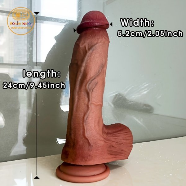 Main picture 03 Big Size Realistic Dildo Remote Control Vibrator with Telescopic G-Spot Plug Main picture 03 Big Size Realistic Dildo Remote Control Vibrator with Telescopic G-Spot Plug
