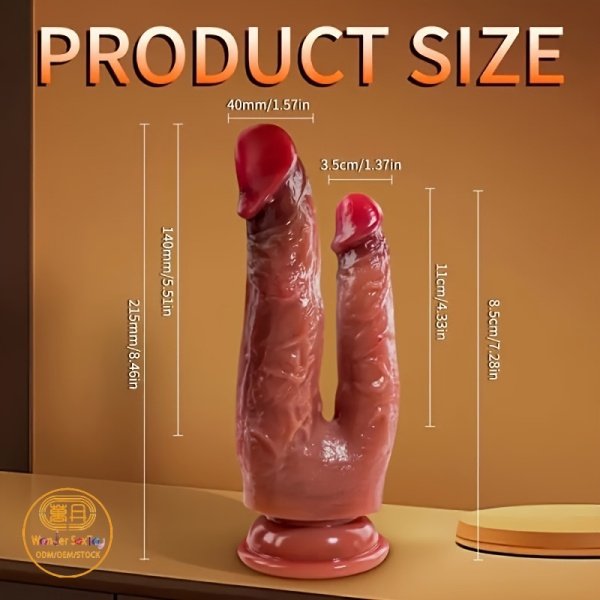 Main picture 03 logo Double Dildo Soft Silicone Flexible Penis Suction Cup Vaginal G-spot Dick Main picture 03 logo Double Dildo Soft Silicone Flexible Penis Suction Cup Vaginal G-spot Dick
