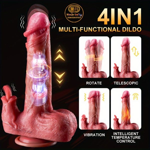 Main picture 04 Vibrating Dildo Silicone Electric with Rotation & Heating Main picture 04 Vibrating Dildo Silicone Electric with Rotation & Heating