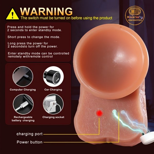 Main picture 08 Vibrating Dildo Silicone Electric with Rotation & Heating Main picture 08 Vibrating Dildo Silicone Electric with Rotation & Heating