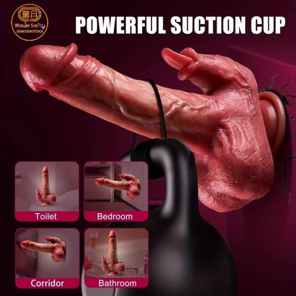 Main picture 10 Vibrating Dildo Silicone Electric with Rotation & Heating 02