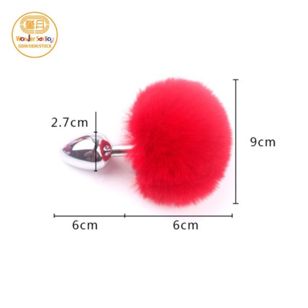 Main picture 02 Tail Plug Stainless Steel Bunny Fur Butt Plug for Adults Main picture 02 Tail Plug Stainless Steel Bunny Fur Butt Plug for Adults