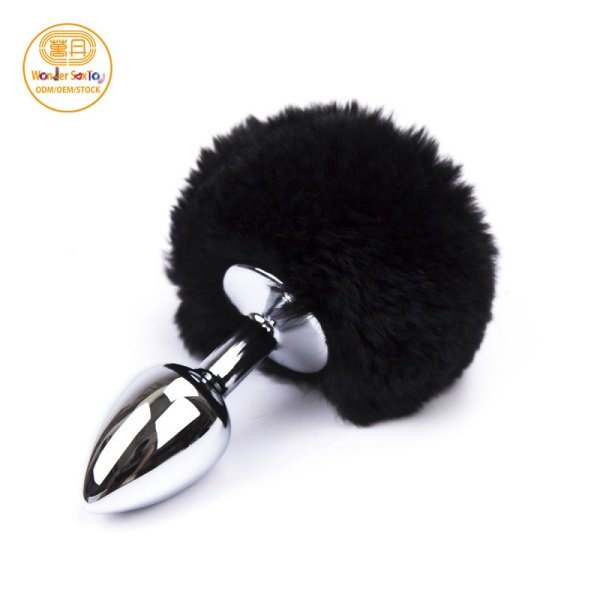 Main picture 04 black Tail Plug Stainless Steel Bunny Fur Butt Plug for Adults Main picture 04 black Tail Plug Stainless Steel Bunny Fur Butt Plug for Adults