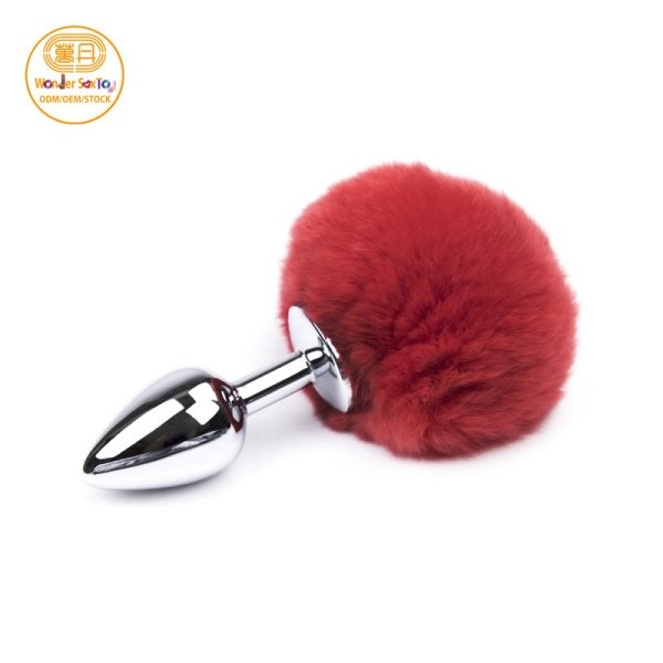 Main picture 07 brown Tail Plug Stainless Steel Bunny Fur Butt Plug for Adults Main picture 07 brown Tail Plug Stainless Steel Bunny Fur Butt Plug for Adults