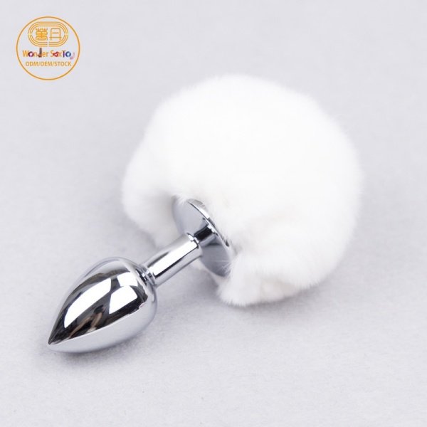 Main picture 08 White Tail Plug Stainless Steel Bunny Fur Butt Plug for Adults Main picture 08 White Tail Plug Stainless Steel Bunny Fur Butt Plug for Adults