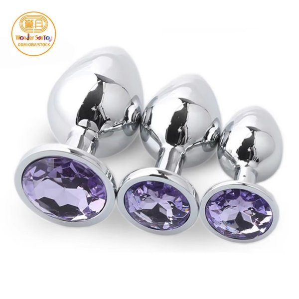 Main picture 09 Light Purple Metal Butt Plug Stainless Steel Crystal Anal Plug 3 sizes Anus Stimulator Main picture 09 Light Purple Metal Butt Plug Stainless Steel Crystal Anal Plug 3 sizes Anus Stimulator