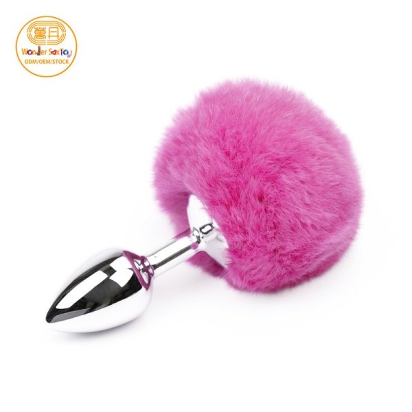 Main picture 09 Light rose Tail Plug Stainless Steel Bunny Fur Butt Plug for Adults Main picture 09 Light rose Tail Plug Stainless Steel Bunny Fur Butt Plug for Adults