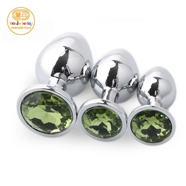 Main picture 13 Deep Green Metal Butt Plug Stainless Steel Crystal Anal Plug 3 sizes Anus Stimulator Main picture 13 Deep Green Metal Butt Plug Stainless Steel Crystal Anal Plug 3 sizes Anus Stimulator