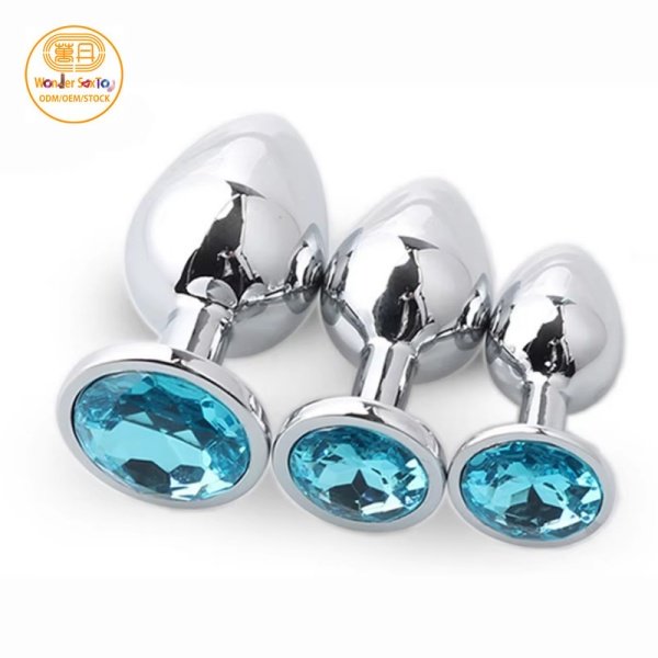 Main picture 14 Light Blue Metal Butt Plug Stainless Steel Crystal Anal Plug 3 sizes Anus Stimulator Main picture 14 Light Blue Metal Butt Plug Stainless Steel Crystal Anal Plug 3 sizes Anus Stimulator