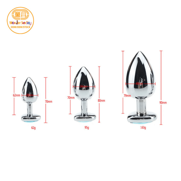 Main picture 15 size Metal Butt Plug Stainless Steel Crystal Anal Plug 3 sizes Anus Stimulator Main picture 15 size Metal Butt Plug Stainless Steel Crystal Anal Plug 3 sizes Anus Stimulator